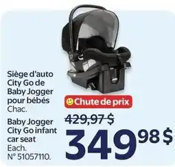 Walmart Baby Jogger City Go infant car seat offer