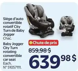 Walmart Baby Jogger City Turn rotating convertible car seat offer