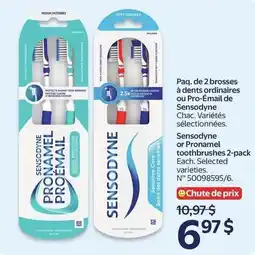 Walmart Sensodyne or Pronamel toothbrushes 2-pack offer