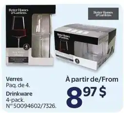 Walmart Better Homes & Gardens drinkware offer