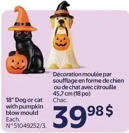 Walmart 18" Dog or cat with pumpkin blow mould offer