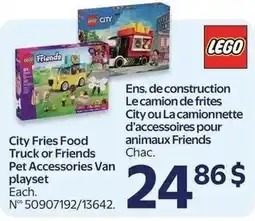 Walmart Lego city fries food truck or friends pet accessories van playset offer