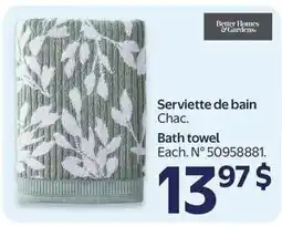 Walmart Better Homes & Gardens Bath towel offer