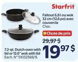 Walmart Starfrit 7.2-qt. dutch oven with lid or 12.6" wok with lid offer