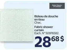 Walmart Better Homes & Gardens fabric shower curtain offer