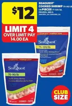 Real Canadian Superstore Seaquest cooked shrimp offer