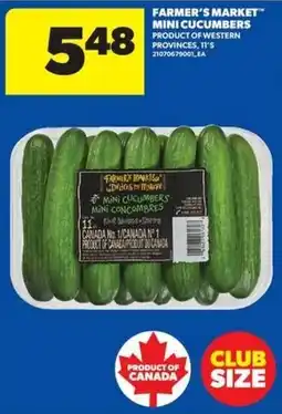 Real Canadian Superstore Farmer's Market mini cucumbers offer