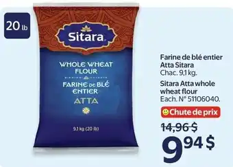 Walmart Sitara whole wheat flour offer