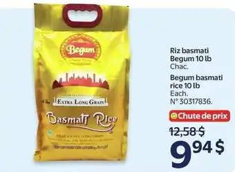 Walmart Begum basmati rice offer