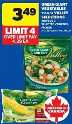 Real Canadian Superstore Green Giant vegetables offer
