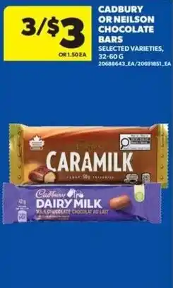 Real Canadian Superstore Cadbury or Neilson chocolate bars offer