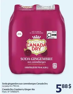Walmart Canada Dry soda gingembre aux canneberges offer