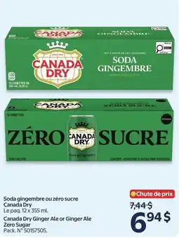 Walmart Canada Dry ginger ale or zero sugar offer