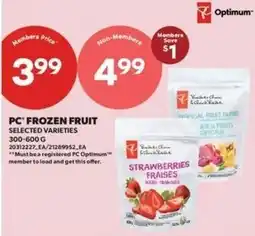 Real Canadian Superstore PC frozen fruit selected varieties offer