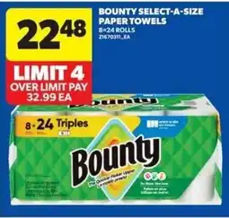 Real Canadian Superstore Bounty select-a-size paper towels offer