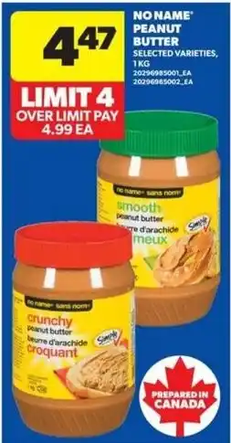 Real Canadian Superstore No Name peanut butter offer