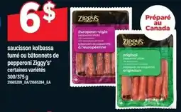 Maxi Ziggy's saucisson kolbassa fumé ou bâtonnets de pepperoni offer