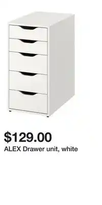 IKEA ALEX Drawer unit, white offer