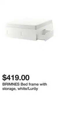 IKEA BRIMNES Bed frame with storage, white/Luröy offer