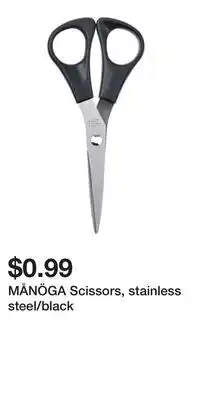IKEA MÅNÖGA Scissors, stainless steel/black offer