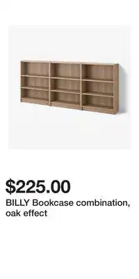 IKEA BILLY Bookcase combination, oak effect offer