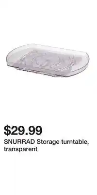 IKEA SNURRAD Storage turntable, transparent offer