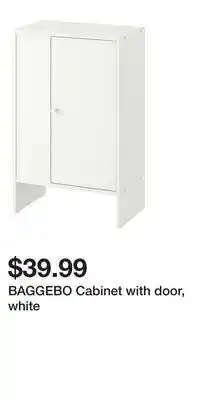 IKEA BAGGEBO Cabinet with door, white offer