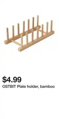 IKEA OSTBIT Plate holder, bamboo offer