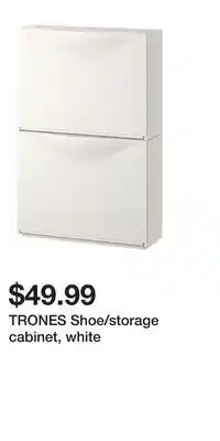 IKEA TRONES Shoe/storage cabinet, white offer