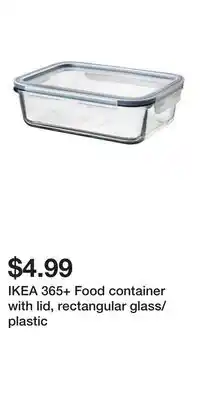 IKEA IKEA 365+ Food container with lid, rectangular glass/plastic offer