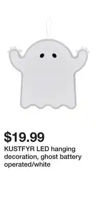 IKEA KUSTFYR LED hanging decoration, ghost battery operated/white offer