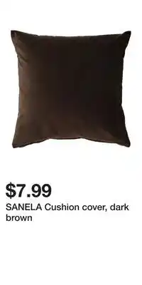 IKEA SANELA Cushion cover, dark brown offer