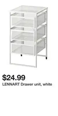 IKEA LENNART Drawer unit, white offer