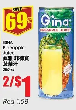 Btrust Supermarket GINA Pineapple Juice offer