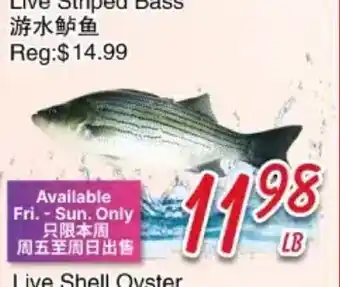 Foody Mart Live Striped Bass offer
