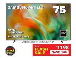 Visions Electronics SAMSUNG Mini LED 75 M80H 4K Smart TV offer