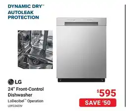 Visions Electronics LG 24 Front-Control Dishwasher offer