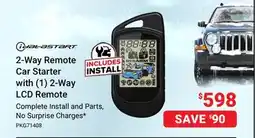 Visions Electronics 2-Way Remote Car Starter with (1) 2-Way LCD Remote offer