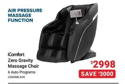 Visions Electronics iComfort Zero Gravity Massage Chair offer
