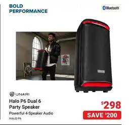 Visions Electronics Unari Halo P6 Dual 6 Party Speaker offer