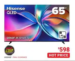 Visions Electronics Hisense QLED 65QD60F 4K Smart TV 65 offer