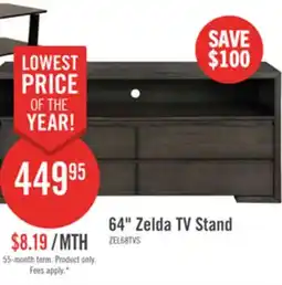 The Brick Zelda 64 TV Stand with Storage and Cable Management – Warm Mocha offer