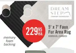The Brick Dream Step Memory Foam Bubble Dark Grey Faux Fur Area Rug - 5' x 7' offer
