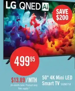The Brick LG 50 QNED75B Mini-LED 4K Smart webOS TV (50QNED75BUA.ACC) – 2026 Model offer