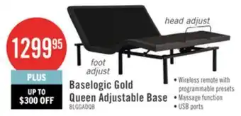 The Brick Baselogic Gold Queen Adjustable Base offer