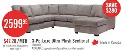The Brick 3-Pc. Luxe Ultra Plush Sectional offer