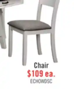 The Brick Echo Dining Chair with Linen-Look Fabric, Wood, Ladder-Back - White offer