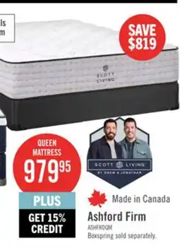 The Brick Scott Living Ashford TT Queen Mattress offer