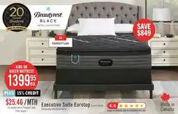 The Brick Beautyrest Black Hotel Executive Suite Eurotop Firm King Mattress offer