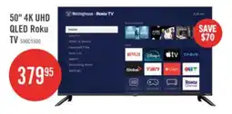 The Brick 50 4K UHD QLED Roku TV offer